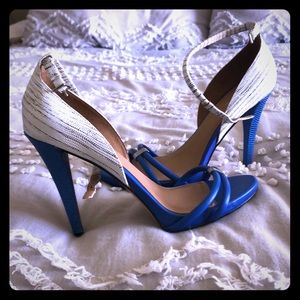 White and blue Calvin Klein heels!